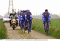 Verkenning parcours Parijs - Roubaix<br />9 april 2004<br /><br />Foto: Tim de Waele - ISO SPORT